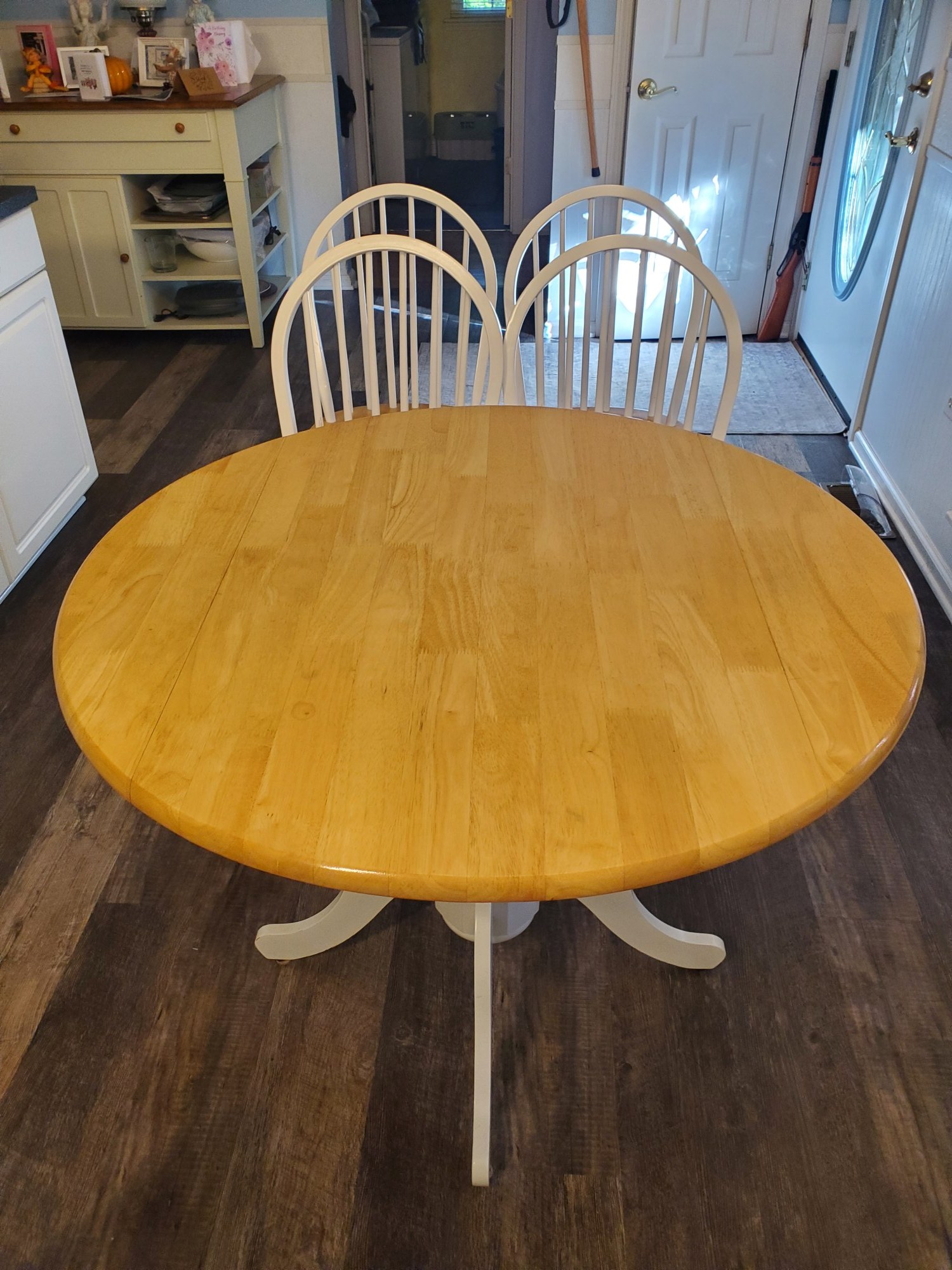 Small kitchen table and chairs.