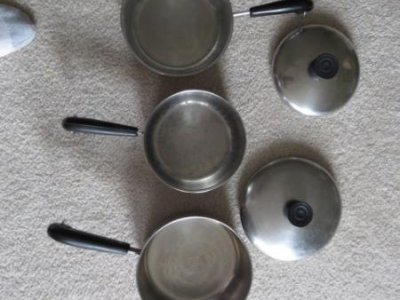Revere Ware Pots and Skillet