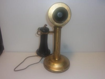 Nice Western Electric Brass Candle Stick Phone 1904-15