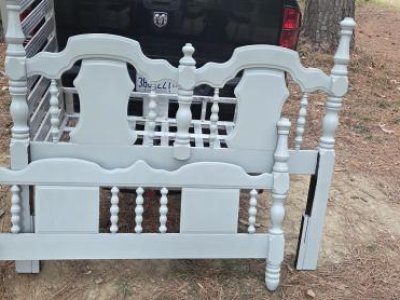 Wooden bed and bed frame 
