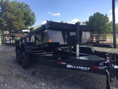 NEW  HILLCREST 7'X14' DUMP TRAILER W/7000LB AXLES