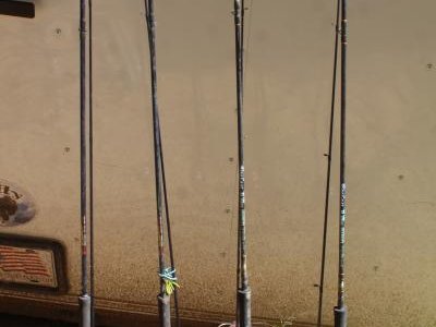 4-Graphite Crappie Rods With Reels
