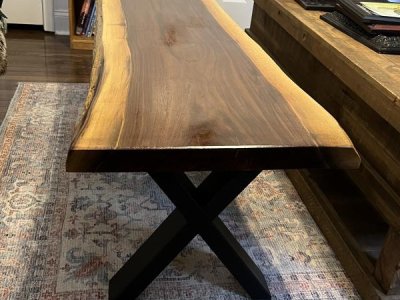 Live edge walnut coffee table 