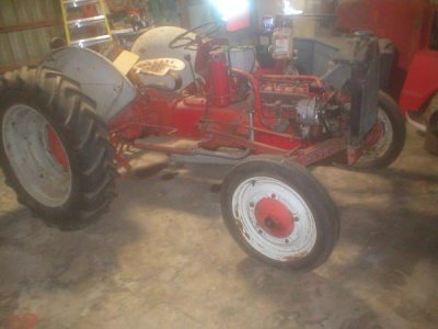 Red Belly Ford 4 cylinder ttractor